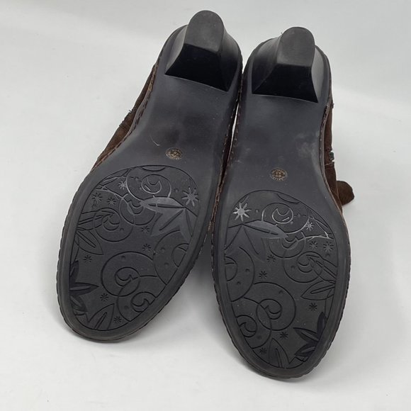 Strictly Comfort Womens Brown Suede Leather Zip, Heel Bootie Size 10 - Picture 11 of 11